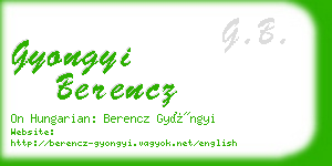 gyongyi berencz business card